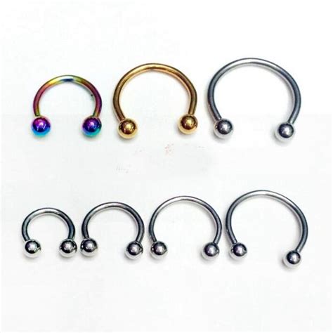 2 Pieces Free Shipping 16g Circular Piercing Nostril Nose Ring 4 Sizes