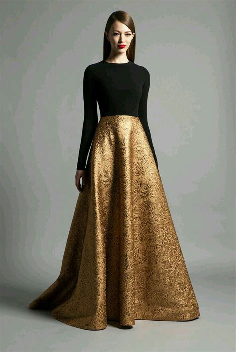 Black And Gold Gown With Sleeves Wheeling V Neck Ball Gown Prom Dress