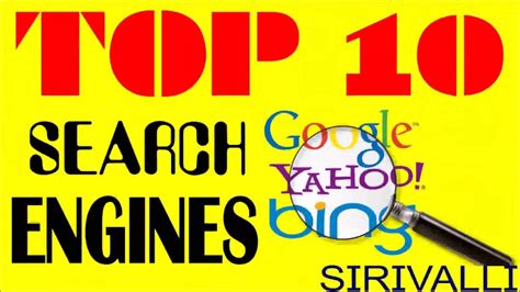 Top 10 Best Search Engines 2016 Youtube
