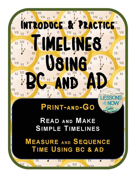Timelines Using Bc And Ad Print And Go Introduction And Practice