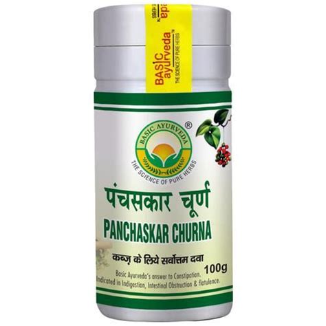 Buy Basic Ayurveda Panchaskar Churna Natural Laxative Improves