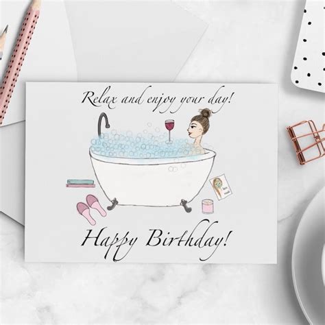 Relax Birthday Card Etsy