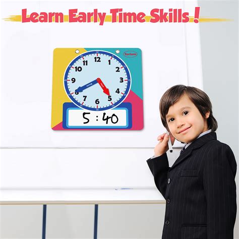 Magnetic Writable Dry Erase Learning Clock Clock For Kids Learning To