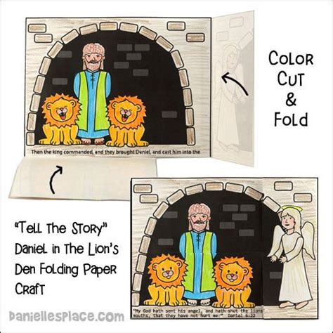 Tell The Story Daniel In The Lions Den Folding Bible Craft For