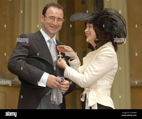 Celtic Fc Manager Martin Oneill With Wife Geraldine After Receiving