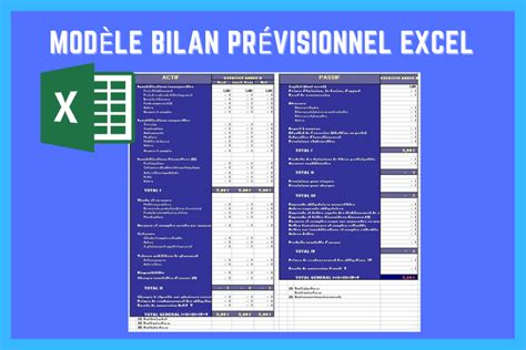 Mod Le Bilan Pr Visionnel Excel Gratuit