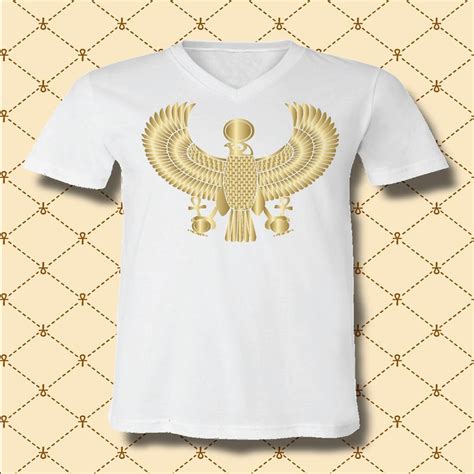 men s custom heru gold foil v neck — pharaonic brand