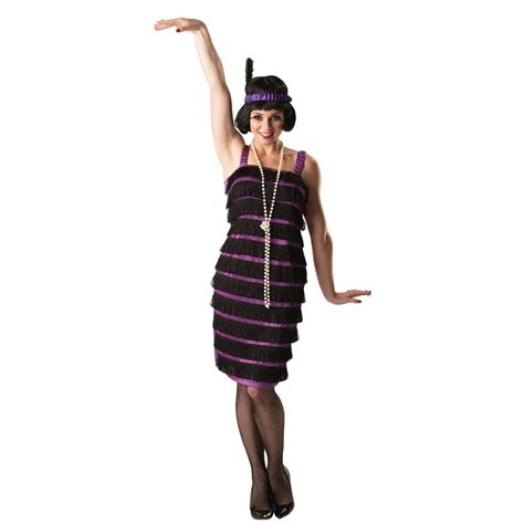 Ladies Flapper Jazz 20s 30s Fringe Chicago Moll Showtime Fancy Dress