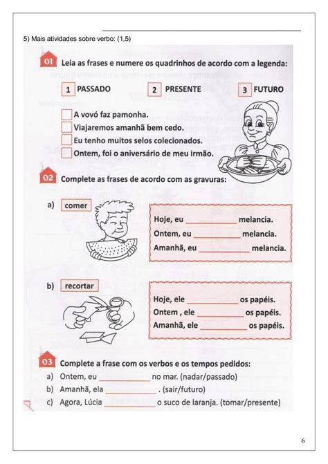 Numere As Frases De Acordo Com O Tempo Do Verbo