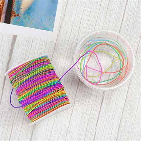 Dreamtop 1mm 100 Meters Rainbow Elastic String Cord Pony Bead String