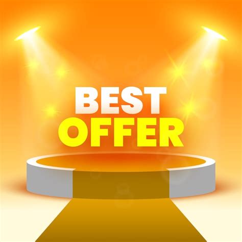 Premium Vector Best Offer Sale Banner On Stage For Awards Ceremony