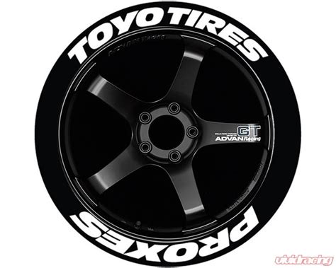 Tire Stickers Red Toyo Tires Proxes Permanent Raised Rubber Lettering
