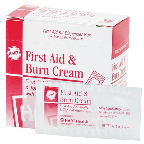 First Aid And Burn Cream 09 Gm 25 Per Box Pharmaceuticals Normed