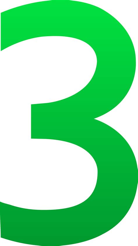 The Number Three Free Clip Art