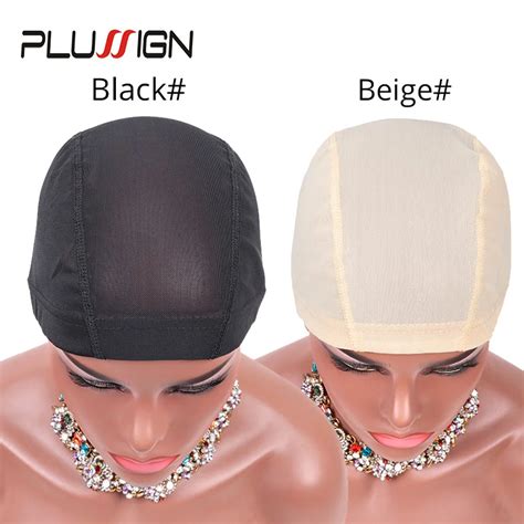 Plussign Pcs Lot Breathable Mesh Dome Caps For Wigs Making Glueless
