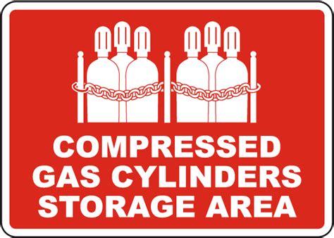 Compressed Gas Cylinders Storage Area Sign Get 10 Off Now