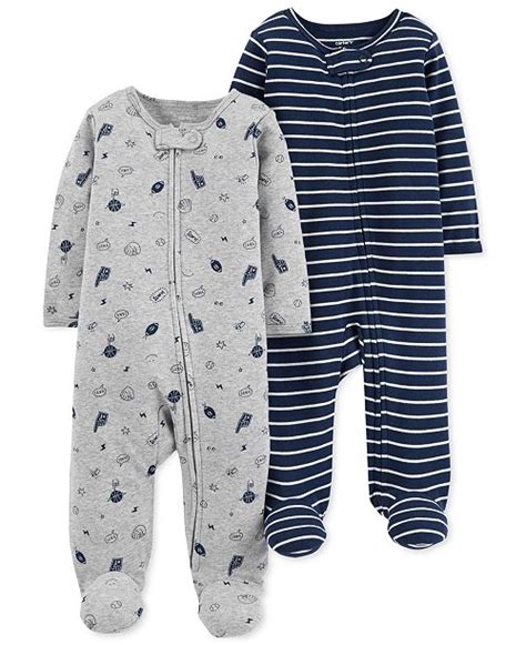 Carters Baby Boys 2 Pk Cotton Coveralls And Reviews All Baby Kids
