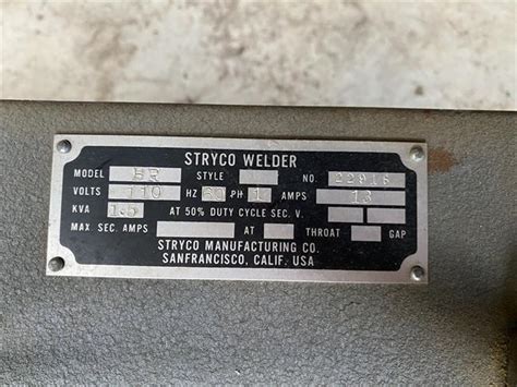 Photo Index Stryco Manufacturing Co Band Saw Welder Model Br