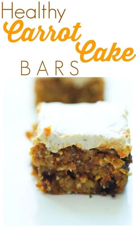 Healthy No Bake Carrot Cake Bars Healthy Dessert Recipes Healthy