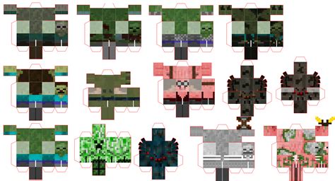 Papercraft Minecraft People Invasion Mod Game Paper Crafts Origami