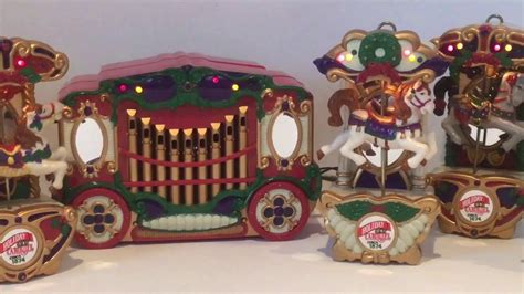 Mr Christmas Holiday Carousel Musical With 6 Horses Youtube