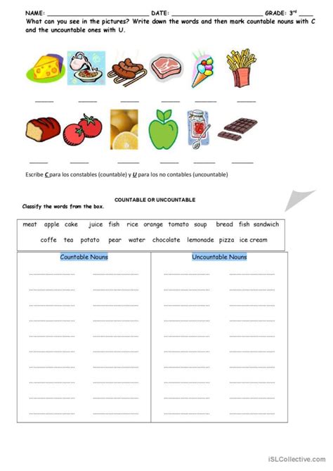 Countable And Uncountable Activity English Esl Worksheets Pdf And Doc