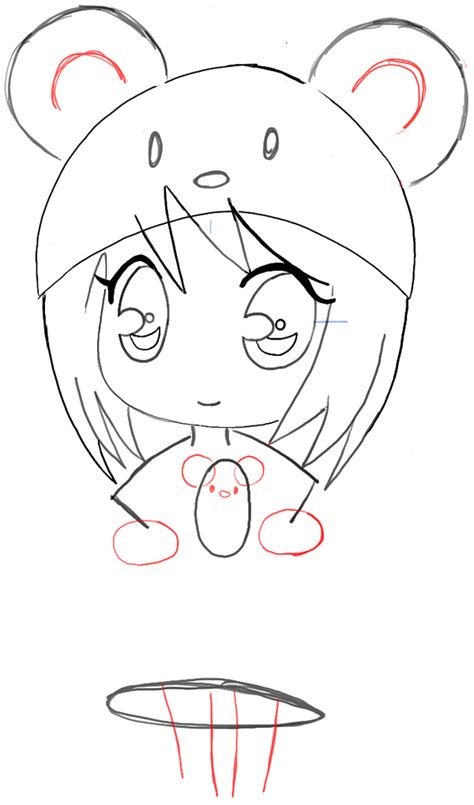 How To Draw A Chibi Girl With Cute Mouse Hat Easy Step By
