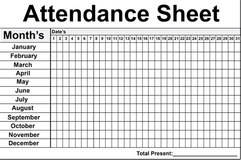 excel employee attendance sheet  printable business