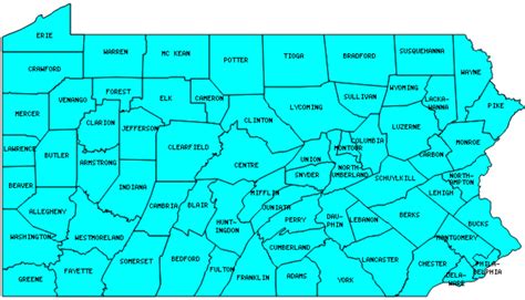 Pennsylvania Counties By Population Dagnyadesign