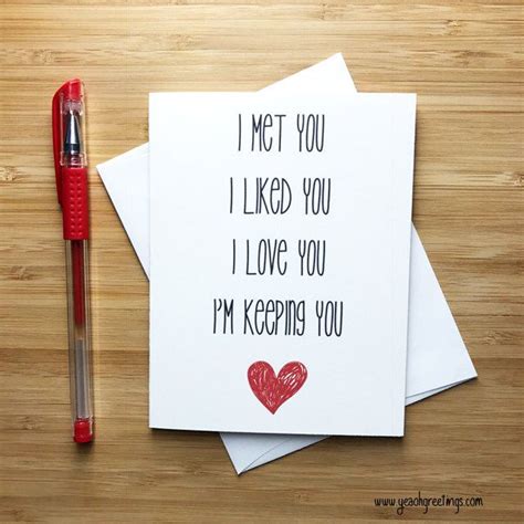 Cute Love Card Anniversary Card Love Greeting Cards Etsy Uk Cards