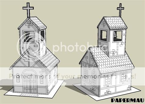 Papermau A Simple Church Paper Model By Papermau Download Now