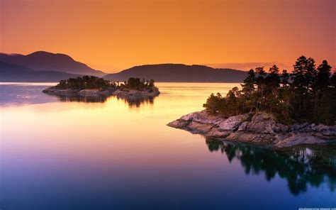 Wallpaper Sunset Sea Bay Lake Nature Reflection Sunrise