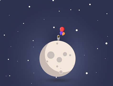 Astronaut Illustration Space Illustration Blue Moon Hd Wallpaper