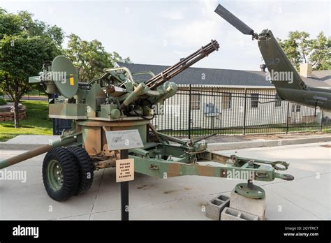 A Us Army Model M167 20 Mm Vulcan Cannon Air Defense Gun At The Fort