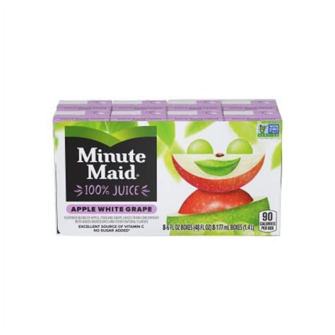 Minute Maid Apple White Grape Juice Boxes 8 Ct 6 Fl Oz Kroger