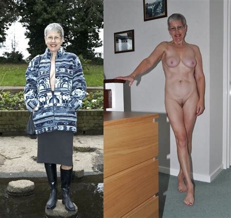 skinny granny dressed undressed boobspussyassman