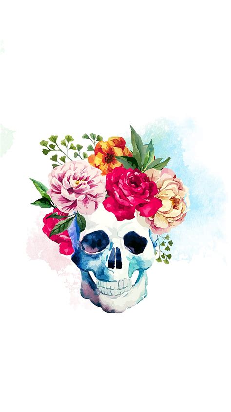 Flower Skull Backgrounds