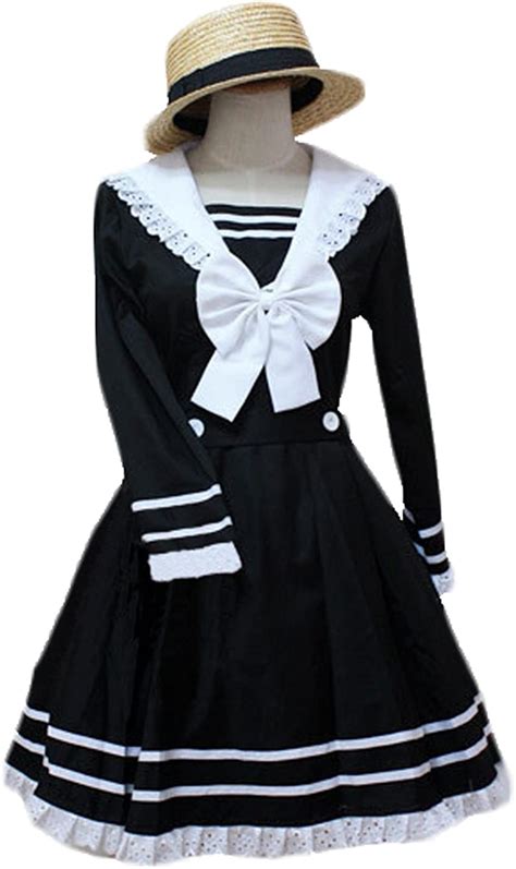Tomsuit Cute Black And White Long Sleeves Cosplay Lolita