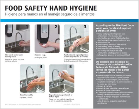Poster Hand Hygiene 5 Step Handwashing FoodSafeTruth