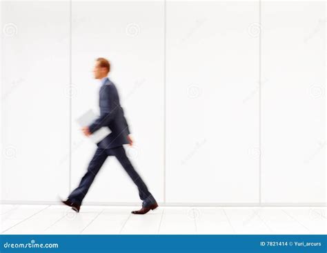 Motion Blur Busy Business Person Walking Stock Photo Image Of