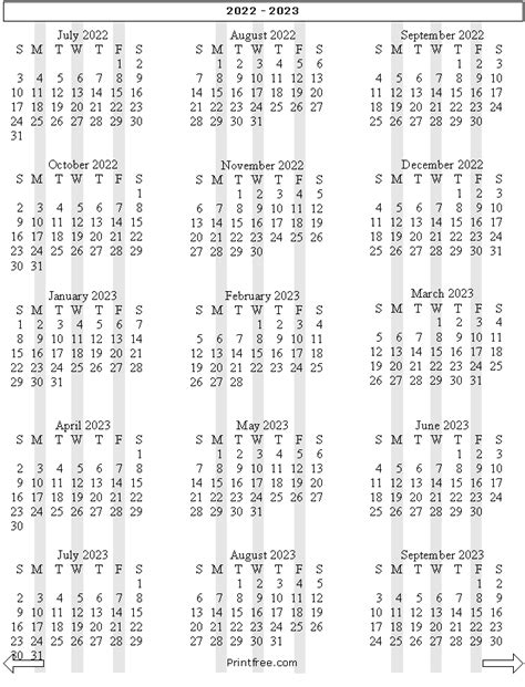 2022 2023 Calendar Png