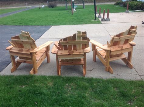 Hand Made Cedar Adirondack Wisconsin Chairs With Personalized Laser