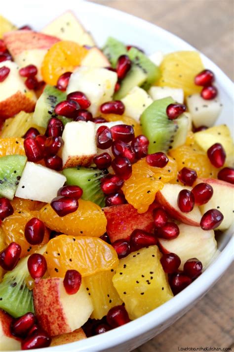 I adore fall veggies like squash, brussels sprouts, and beets, but so many delicious fruits are in season now too! Winter Fruit Salad - Love to be in the Kitchen
