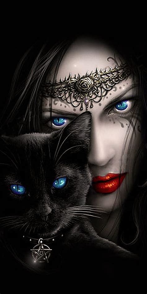 2024 🔥witch Black Cat Dark Fantasy Girl Goth 800x1600 124987