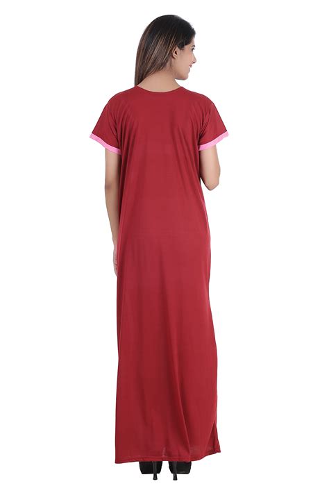 Buy Glossia Pink Cotton Nighty And Night Gowns Online ₹499 From Shopclues