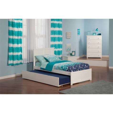 Rosebery Kids Twin Platform Bed With Trundle In White 1 Fred Meyer