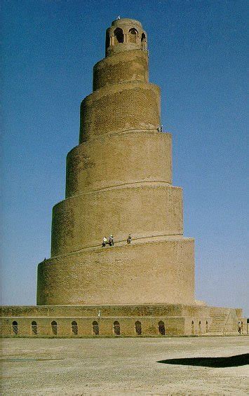 Its minaret, the malwiya tower, is a spiralling cone 52 meters. Great Mosque of Samarra'