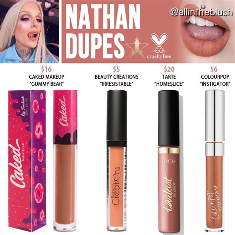 Jeffree Star Nathan Velour Liquid Lipstick Dupes All In The Blush