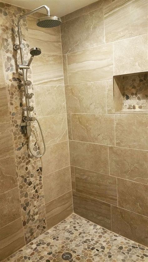 This will help the stone repel water and keep mold and mildew at bay. Pebble Stone Sliced Mixed Tile | Bathroom tile designs ...