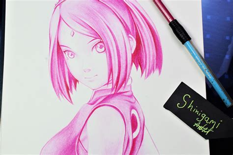 Drawing Sakura Haruno Color Pencil Art Anime Character Drawing Sakura